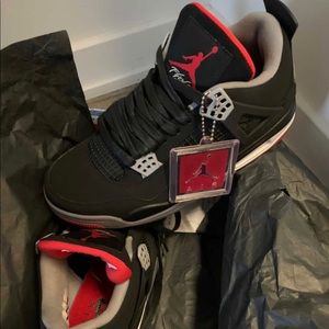 Air Jordan 4 Bred Retro IV OG Black Cement Red